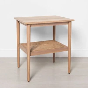 Wood & Cane Accent Table Natural - Hearth & Hand with Magnolia - Picture 1 of 6