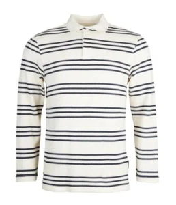 Barbour Naval Searchlight Rake Striped Sweatshirt Ecru - Picture 1 of 6