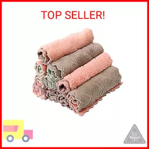 10 Pack Kitchen Cloth, Microfiber Dish Towels Washcloths, Super Absorbent Coral - Picture 1 of 2