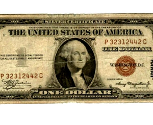 $1"HAWAII" (WORLD WAR 2 NOTE) 1935-A (BROWN SEAL) "HAWAII CURRENCY" HAWAII NICE - Picture 1 of 3