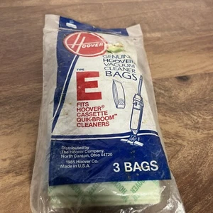 Genuine Hoover Vacuum Bags –Style E Hoover Cassette Quick Broom Cleaners, 3 Bags - Picture 1 of 2