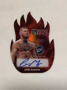 CONOR MCGREGOR 2024 PASE DE PRENSA TARJETA AUTÓGRAFA FIRMADA PREMIUM EN LLAMAS AUTOMÁTICA 1/2 - Imagen 1 de 2