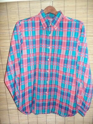 Sir Pendleton button front shirt plaid 100% pure virgin wool Men's Med. USA - Image 1 of 4