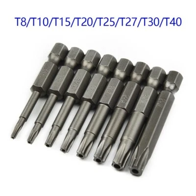 High Quality Material Bit Screwdriver T8/T10/T15/T20/T25/T27/T30/T40 8 Pcs - Image 1 of 4