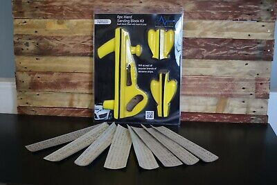 6 Piece Hand Sanding Block Kit And 40 Mirka Iridium Sanding Strips • 87.27€