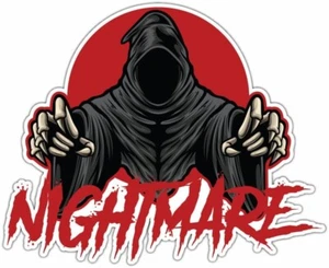 Nightmare Grim Reaper Scythe Death Skull Car Bumper Vinyl Sticker Decal 5"X4" - Bild 1 von 1
