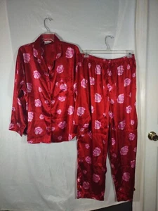 Pijama Bug Moda Vintage Manga Larga Rojo Rosa Floral Talla 18/20 - Imagen 1 de 12