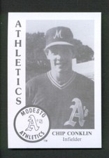 1984 Chong MODESTO Athletics #6 GRAHAM CONKLIN Ridgewood NEW JERSEY