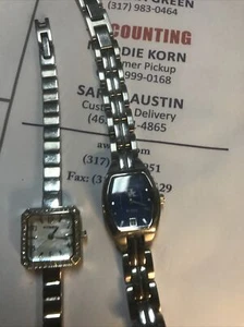 Two Ladies Fossil Watches Used . One Kentucky Wildcat.  Need Battery - Picture 1 of 6