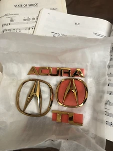 2004-2006 Acura TL Gold Emblem Kit (FULL). NEW. 08F20-SEP-200 - Picture 1 of 3
