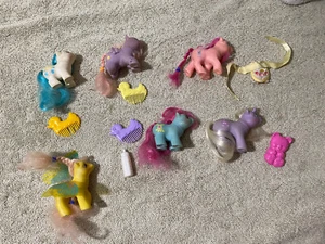 My Little Pony G1 Baby Newborn Pegasus Hasbro Vintage Duck Comb Accessories Lot - Picture 1 of 10