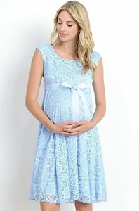 Maternity Dress Baby Shower Blue Burgundy Peach Party Photoshoot Photography - Picture 1 of 12