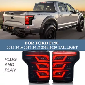 Pair LED Tail Light For Ford F150 2015-2020 Smoke Rear Lamps Sequential Assembly - Bild 1 von 16