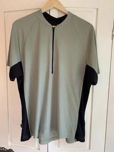 Zoic Jersey Men's XL Green Long Sleeve 1/2 Zip Pullover Back Pockets Made In USA - Picture 1 of 18