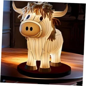Cow Table Lamp Farmhouse Cow Night Light, Cute Animal Table Lamp, Animal Night - Picture 1 of 6