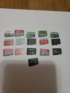128 gb MicroSD SD Memory Storage Card Used Tested Working Mix Brands - Zdjęcie 1 z 1
