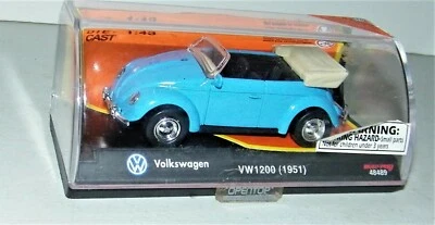 New-Ray 1998 VW Volkswagen 1951 Bug Bettle Convert. Литой автомобиль #48489 новый 1/43 - Изображение 1 из 4