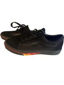 Vans Old School Flame Wall black and red sneakers size 12 - Picture 1 of 6