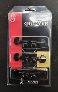 Grover 102BC  Original Rotomatic Tuners 3 +3 Black Chrome Finish Les Paul SG - Picture 1 of 3