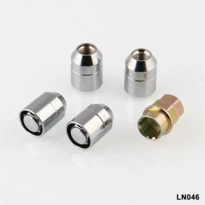 4 x Wheel Nut M12x1.5C & Key Alloy Steel For Anti Theft Security Lock Universal - Picture 1 of 12