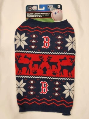 Genuine MLB Boston Red Sox Dog Sweater - Large (30-40lb) - Image 1 of 4