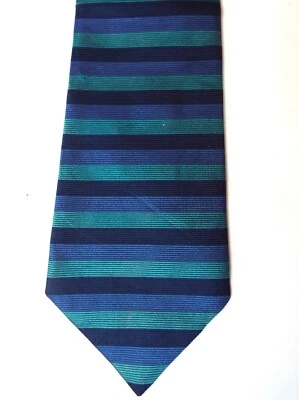 Burberry Men's Necktie Repp Style 4 inches Width Wide 100% Silk NEW - Image 1 of 2