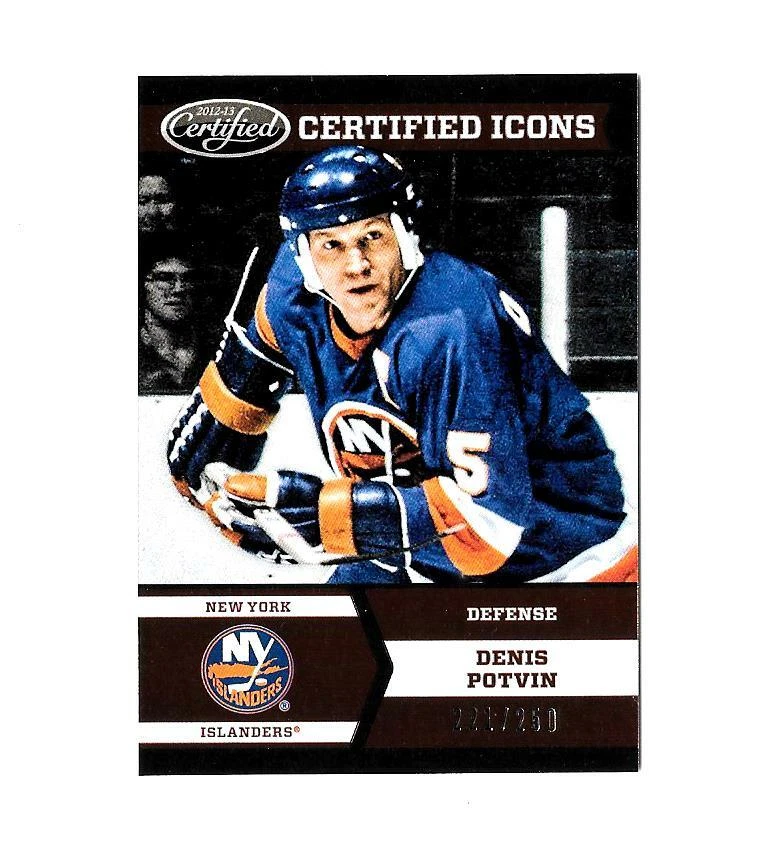Denis Potvin 2012-13 Panini Certified Icons #7 #'d 221/250 -NY Islanders HOF