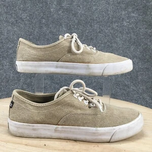 Nautica Shoes Mens 9.5 Landen Sneakers Brown Canvas Lace Up Low Top Round Toe - Picture 1 of 21