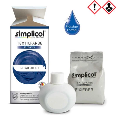 TEXTILFARBE Simplicol Colore Liquido Intenso per Tessili in Blu Royal Royal