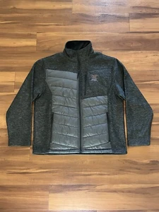 NRA Full Zip Up Jacket Puffer / Fleece Long Sleeve Gray Black Men’s Size XL - Picture 1 of 12