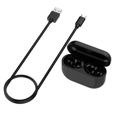 MARKENLOS Schwarz Bluetooth Headset Ladecase mit Ladekabel Für Jabra Elite8/Elite8 Active
