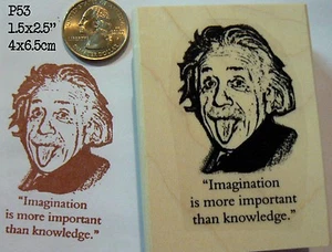 Albert Einstein rubber stamp WM P53 - Picture 1 of 2
