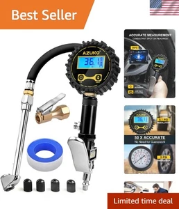 Inflador de neumáticos digital de precisión 200 PSI - Cuidado de neumáticos sin esfuerzo para todos los vehículos - Imagen 1 de 10