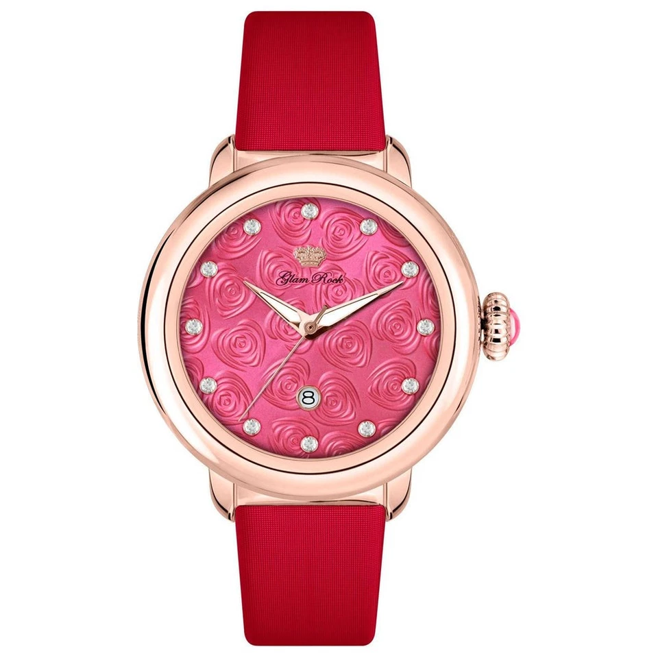Glam Rock Women's Bal Harbour Swiss Made Red Quartz 40mm Watch GR77003 - image 1 of 1