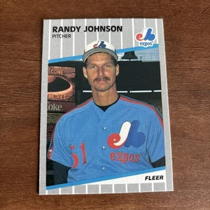 Fleer Randy Johnson 1989 (valla publicitaria completamente oscurecida) #381 novato RC HOF - Imagen 1 de 2