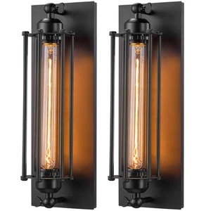 Sconces Wall Lighting, Industrial Black Wall Sconces Antique Light Fixtures f... - Picture 1 of 8