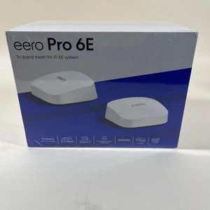 New eero Pro 6E Tri Band WiFi 6E S010211 Tri-band mesh Wi-Fi 6E System - Picture 1 of 4