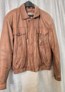 Levi's Western Wear VTG Soft Leather Bomber Jacket Size Med Fully Lined Rare EUC - Picture 1 of 24