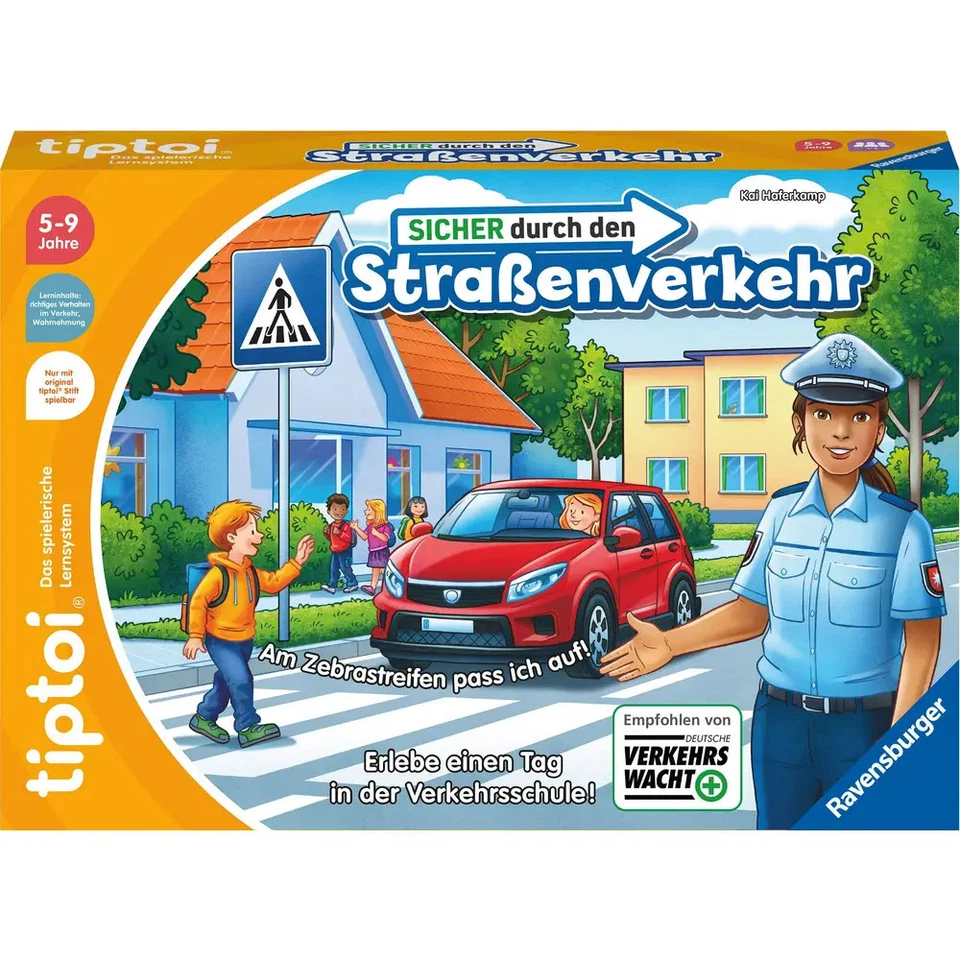 Ravensburger tiptoi Spiel 00173 - Sicher durch den Straßenverkehr - Lernspiel ab - Bild 1 von 1