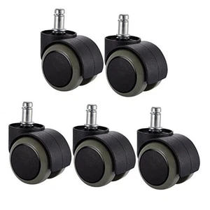 5 Packungen Bürostuhlrollen Rollen mit Universal Standardgröße 11 mm Vorbau - Bild 1 von 8