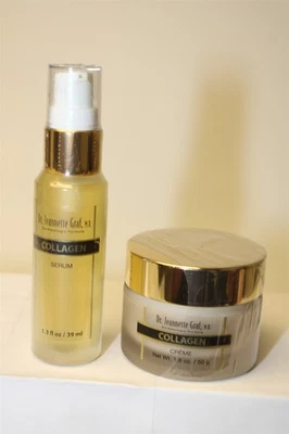 Dr. Jeannette Graf Collagen NEW 2-Piece Face Creme 1.8 oz Serum 1.3 fl oz 809131 - Image 1 of 4