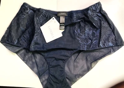 Calzoncillo de cintura alta de encaje La Perla Begonia azul M(3) nuevo con etiquetas $84 Foto 1 de 3