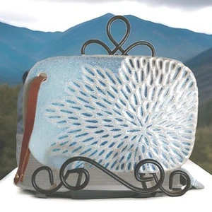 Rookwood Kunstkeramik Wurstwaren Brett Servierplatte blaue Koralle beeindruckt neu - Bild 1 von 4