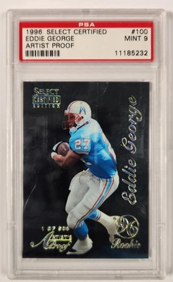 PSA 9 Artist Proof | Eddie George 1996 Select Certified RC,/500 #100 - Image 1 of 2