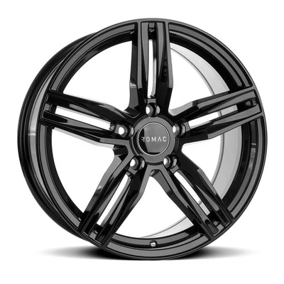 19" Romac Venom Gloss Black 19x8.5 Wheels Rims Fits Lexus GS350 GS450 - Image 1 of 4