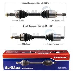 SurTrack Pair Set of 2 Front CV Axle Shafts For Chevrolet Equinox GMC Terrain V6 - Picture 1 of 1