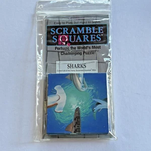 Scramble Squares Sharks puzzle nove pezzi 1995 vintage usato in ottime condizioni leggi - Foto 1 di 3