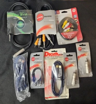 Lote De 8 Nuevos Stock Antiguo AV, RCA, XLR, MONO RCA, Y Más Foto 1 de 4