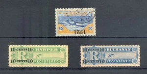 LIBERIEN 2 x EINTRAGUNGSMARKE + BRIEFMARKE 1921 UMGEKEHRTER AUFDRUCK.. */0 --SEHR SCHÖN - Bild 1 von 1