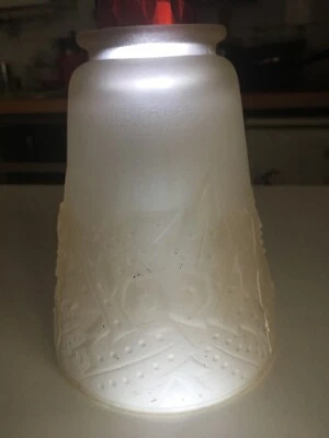 Une tulipe en pâte de verre de couleur rose pale signez Muller frère Lunéville - Photo 1/4